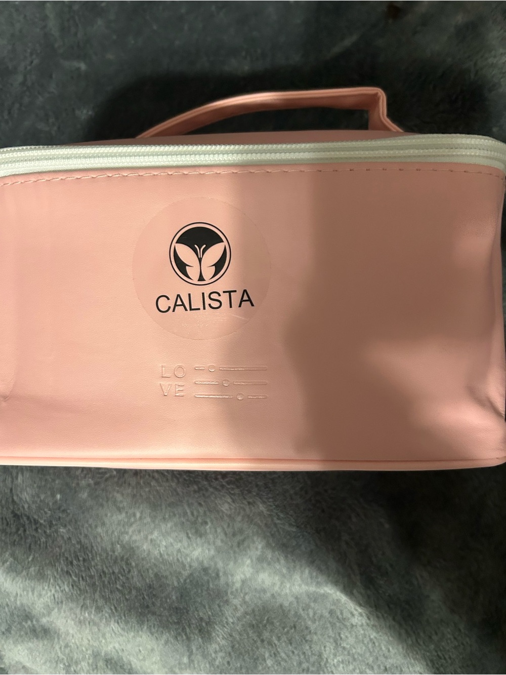 Calista Self Grip Curlers  Pink Cosmetic Train Case